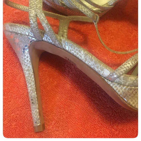 Silver Color Dressy Sandals - Picture 3 of 4